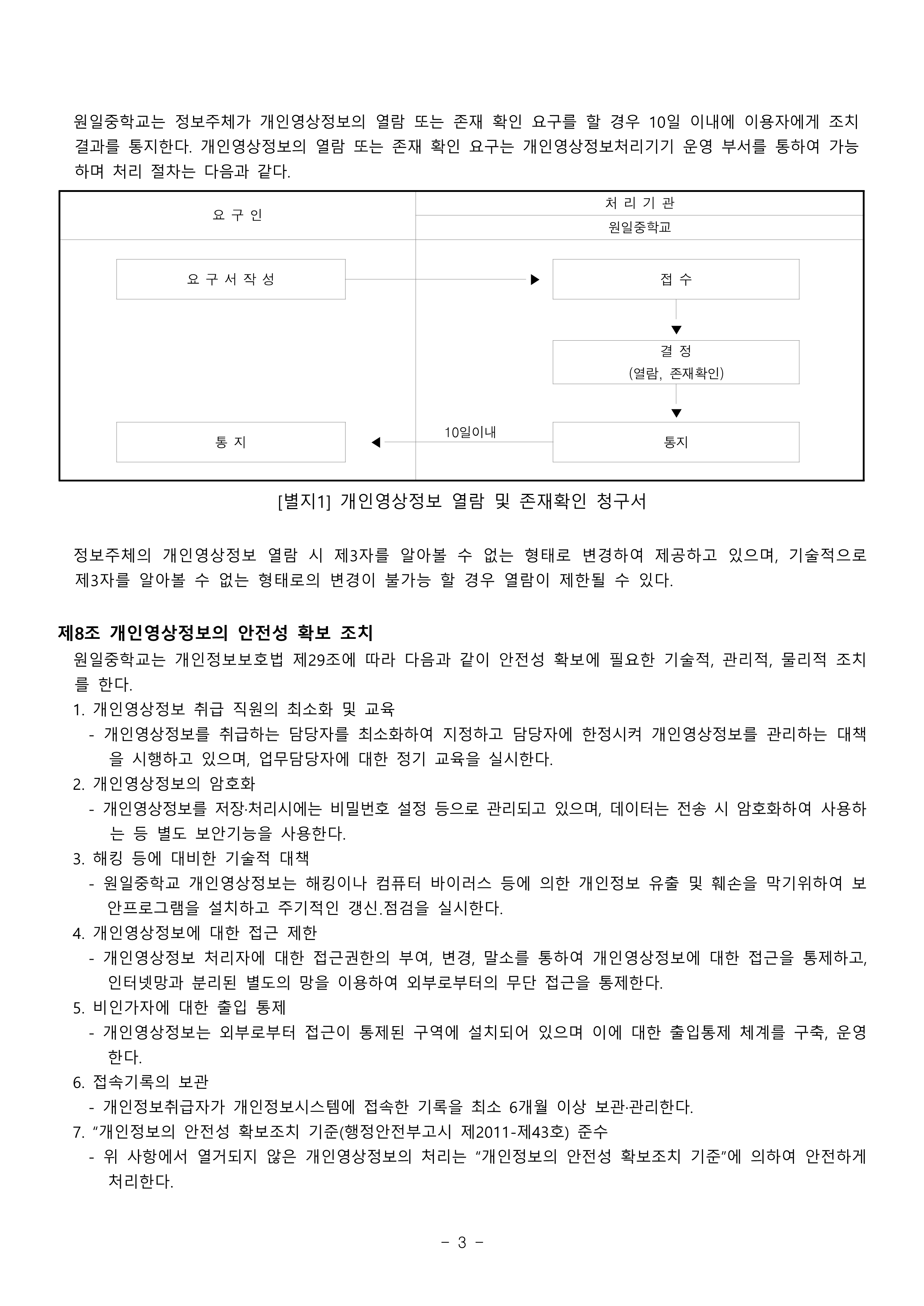 원일중학교 영상정보처리기기(CCTV) 운영ㆍ관리방침(수정)_3